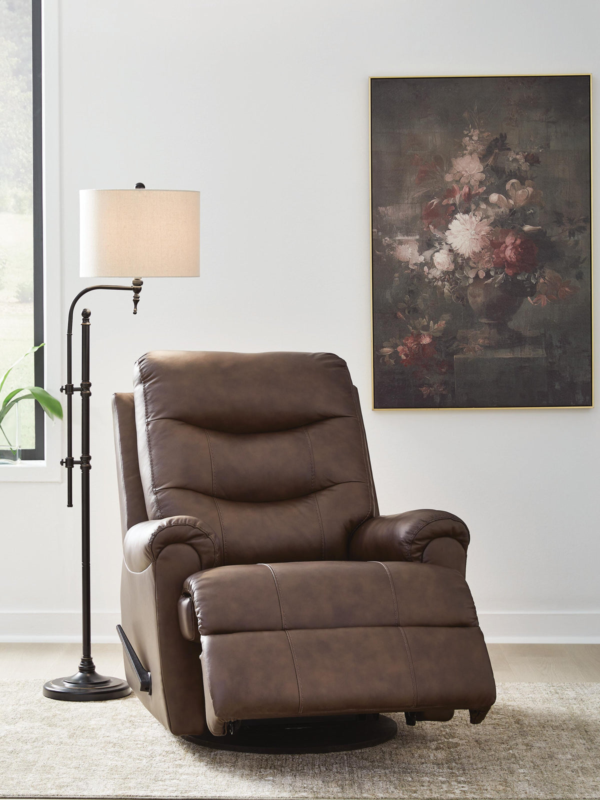 Flynwood Swivel Glider Recliner Leather
