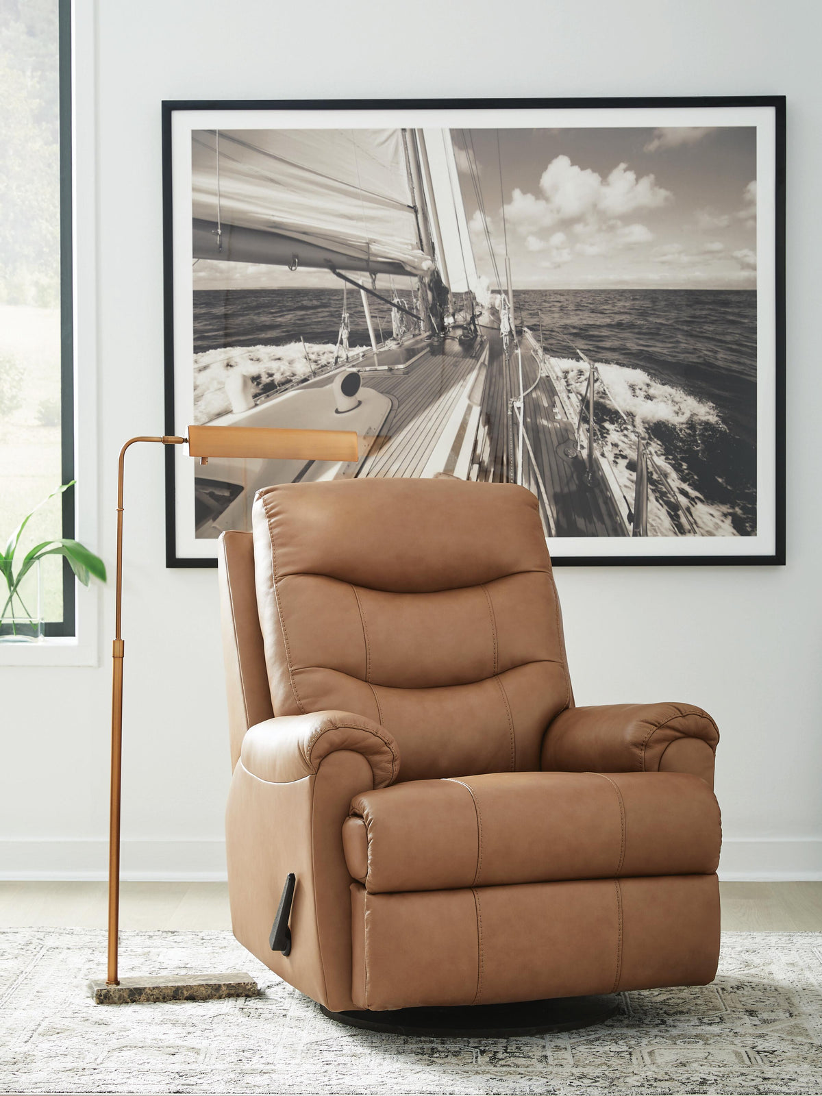 Flynwood Swivel Glider Recliner Leather