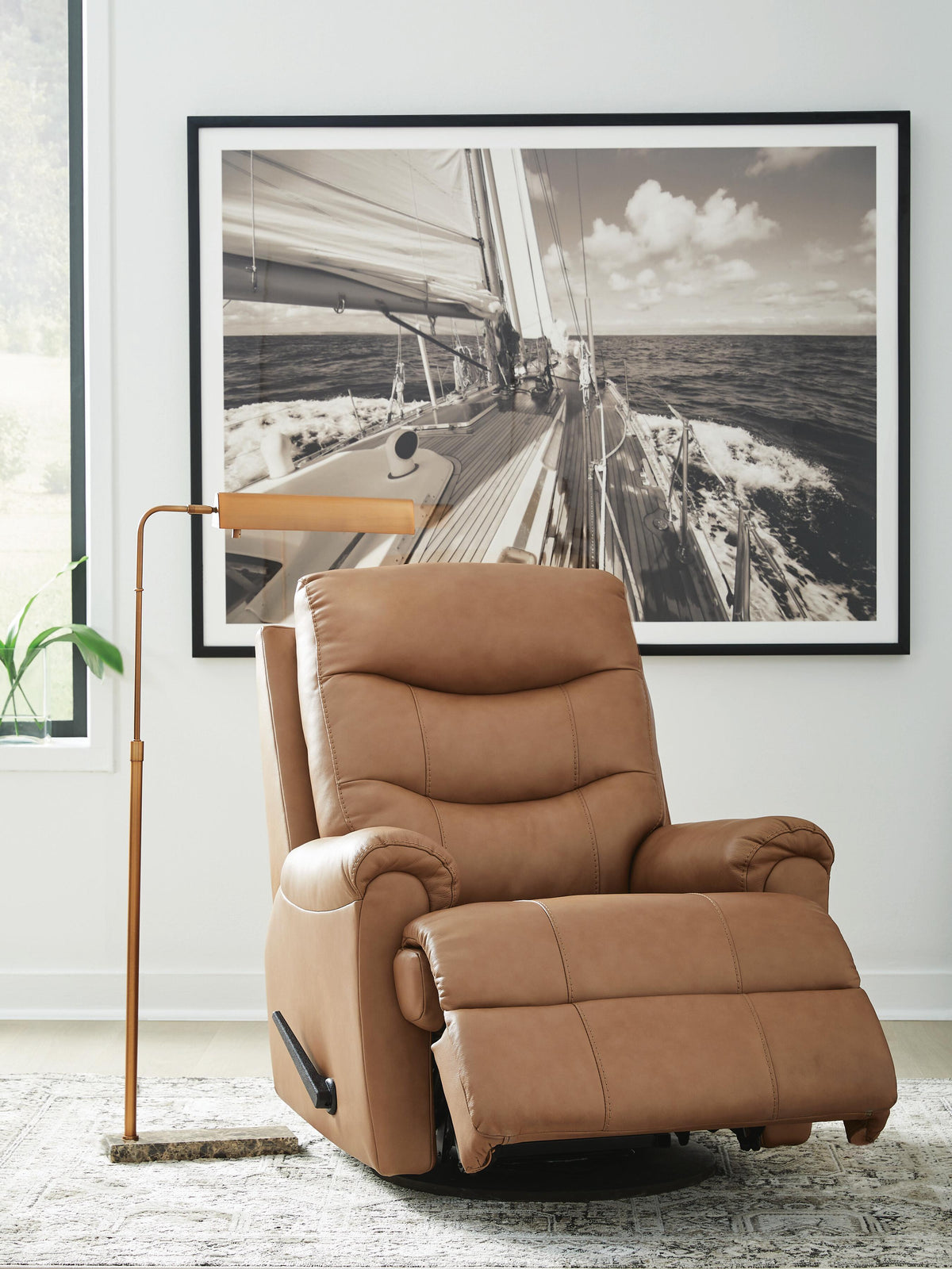 Flynwood Swivel Glider Recliner Leather