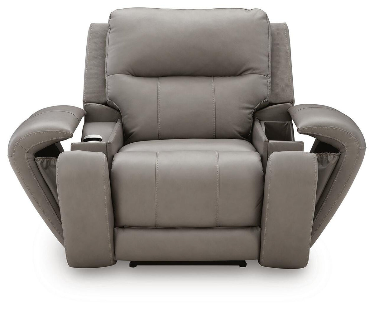 Real Moments Power Recliner w/Audio Seating Leather