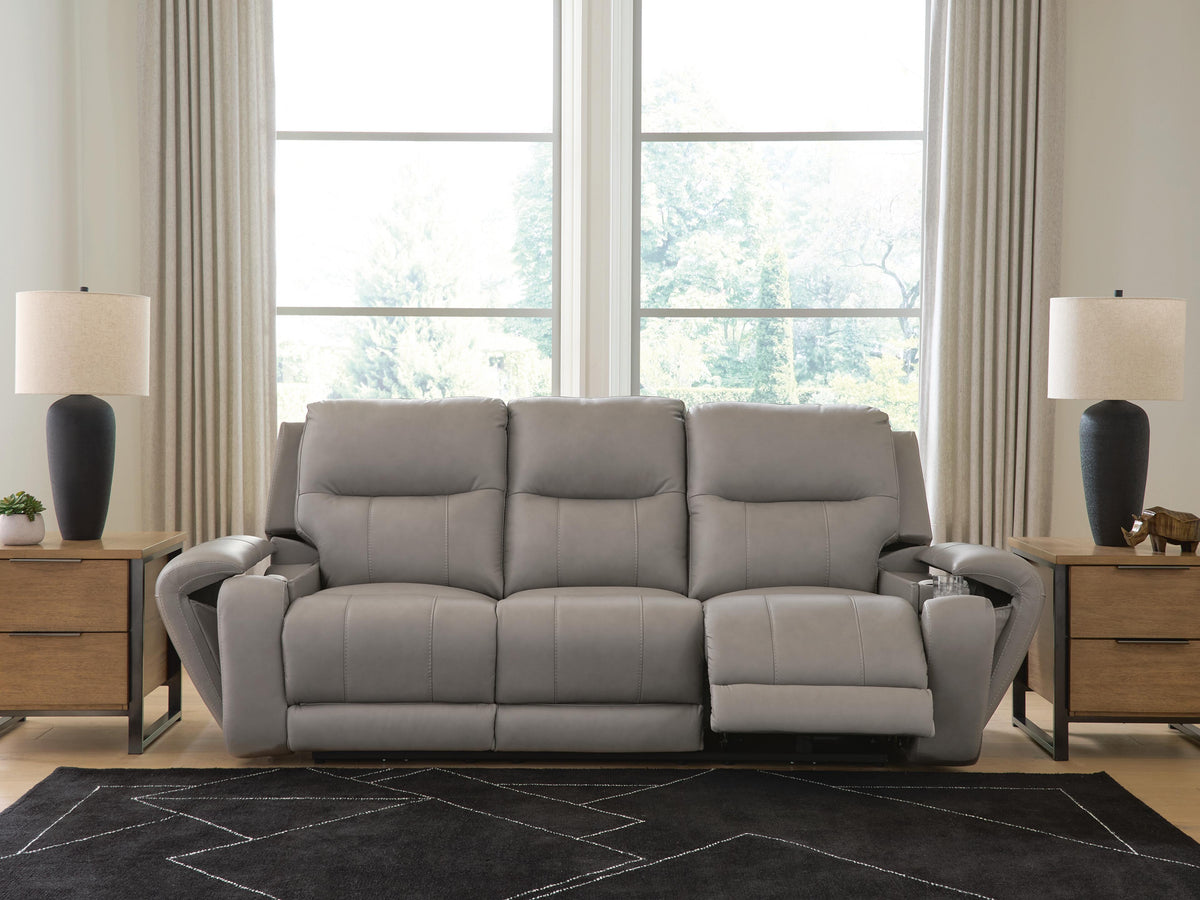Real Moments PWR REC Sofa w/Audio Seating Leather