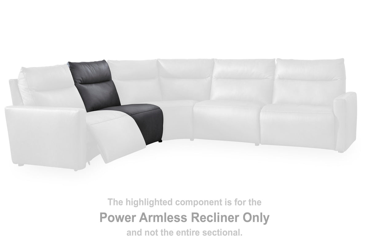 ModZ PWR Armless REC w/ADJ Headrest Leather