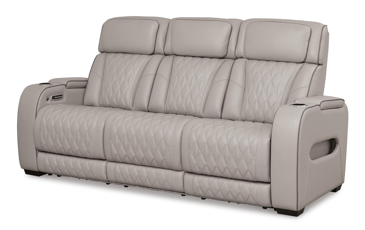 Boyington PWR REC Sofa with ADJ Headrest Leather