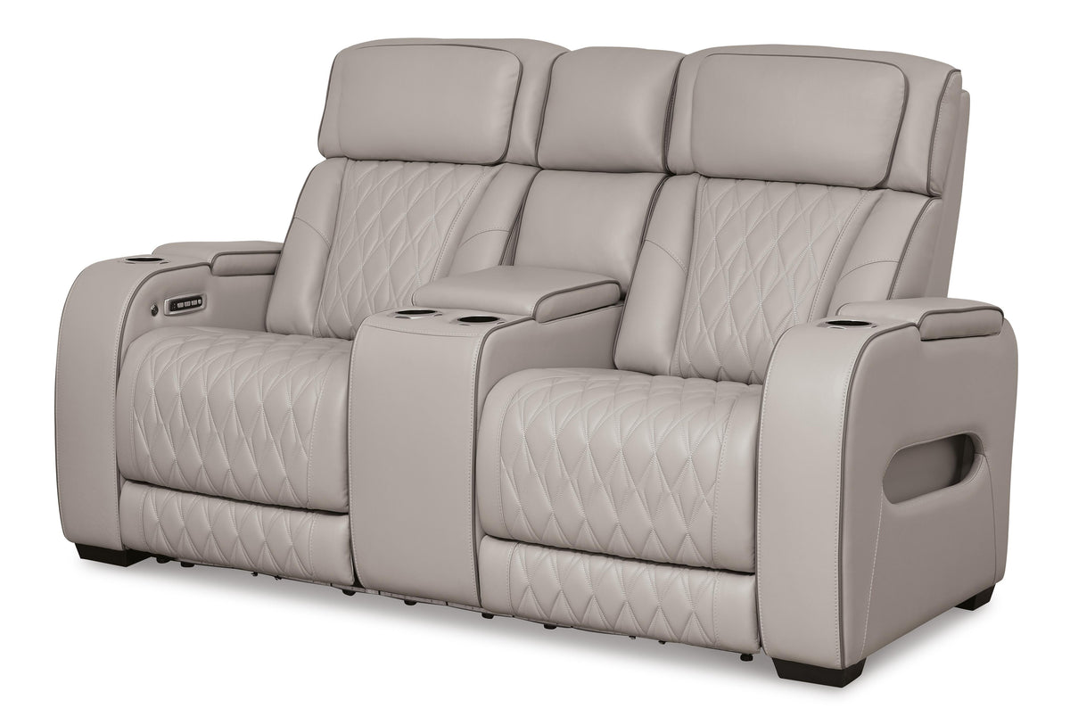 Boyington PWR REC Loveseat/CON/ADJ HDRST Leather