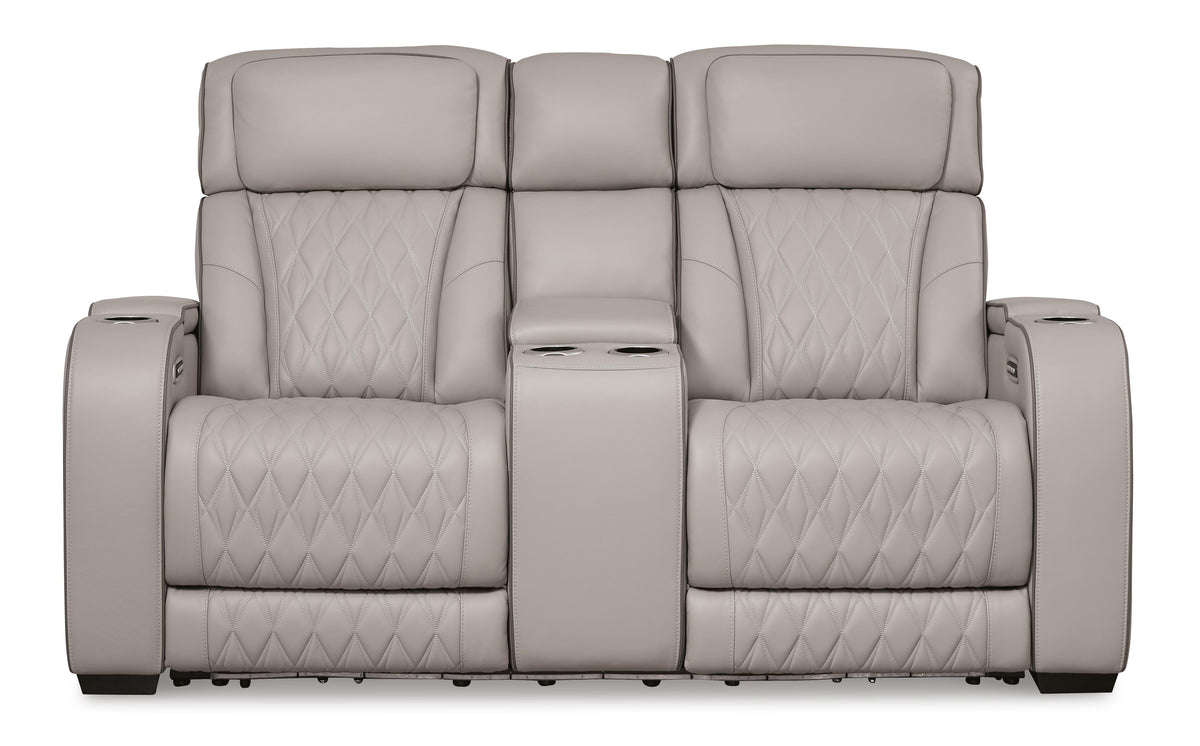 Boyington PWR REC Loveseat/CON/ADJ HDRST Leather
