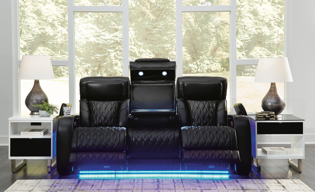 Boyington PWR REC Sofa with ADJ Headrest Leather