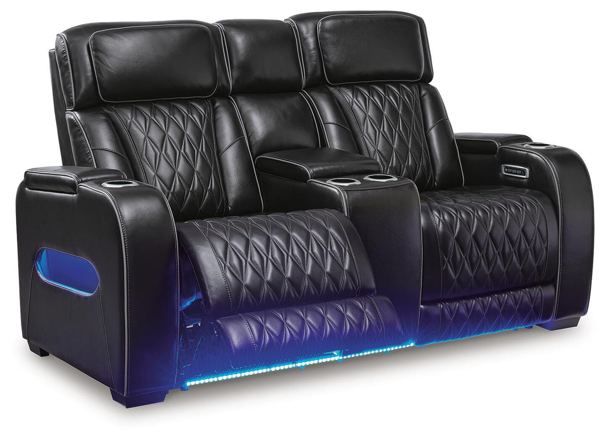 Boyington PWR REC Loveseat/CON/ADJ HDRST Leather
