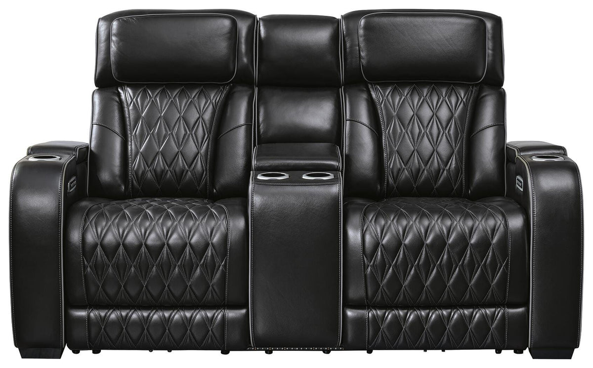 Boyington PWR REC Loveseat/CON/ADJ HDRST Leather