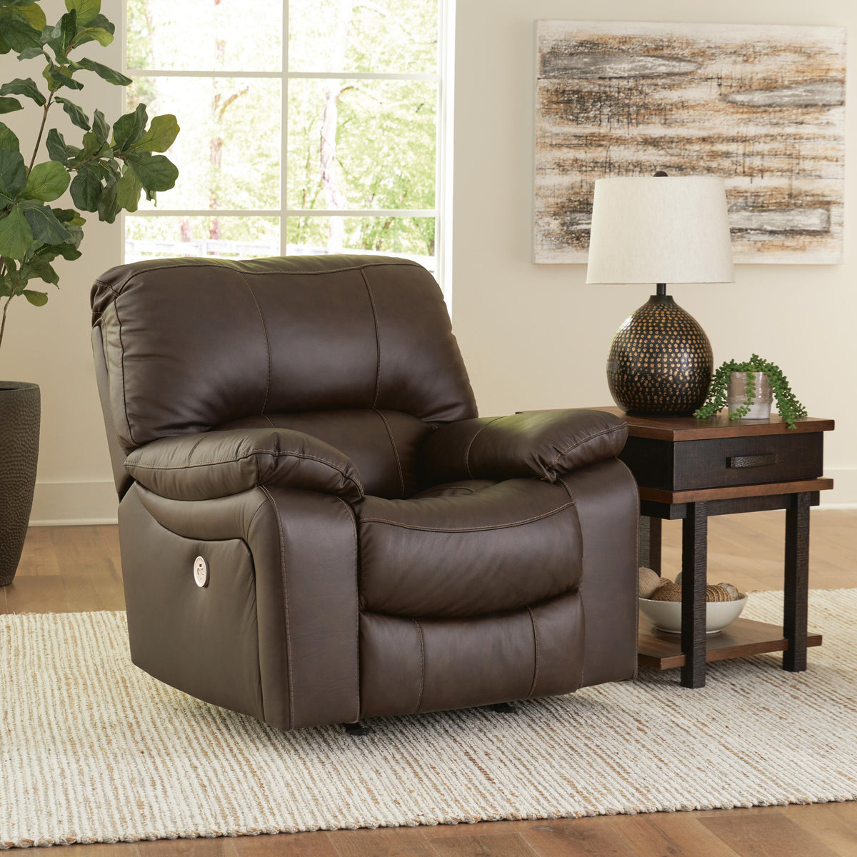 Leesworth Power Rocker Recliner Leather