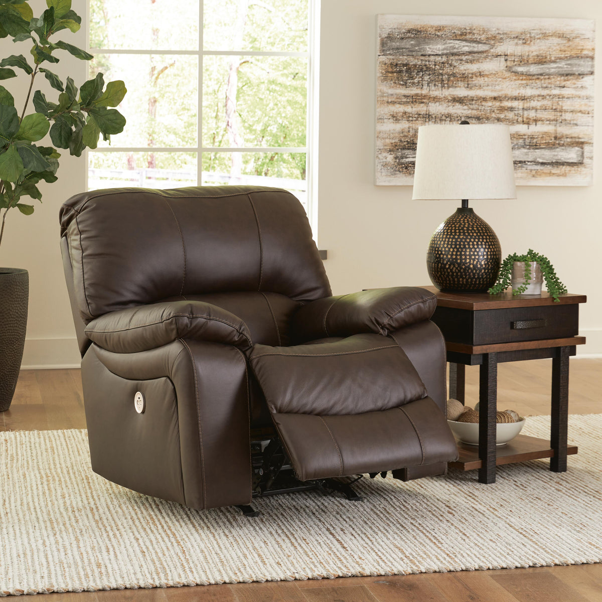 Leesworth Power Rocker Recliner Leather