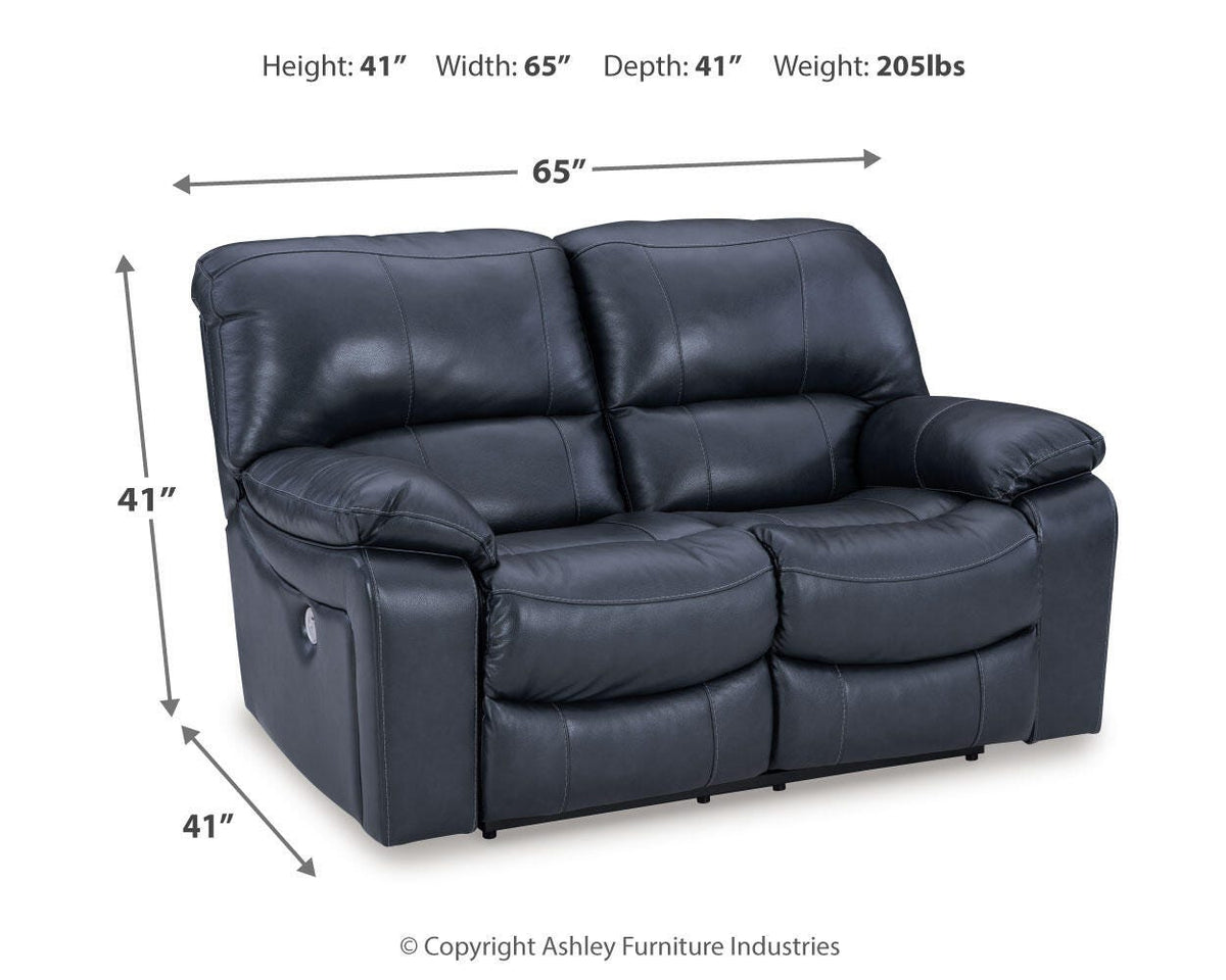 Leesworth Reclining Power Loveseat Leather