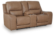 DeepWakes PWR REC Loveseat/CON/ADJ HDRST Leather