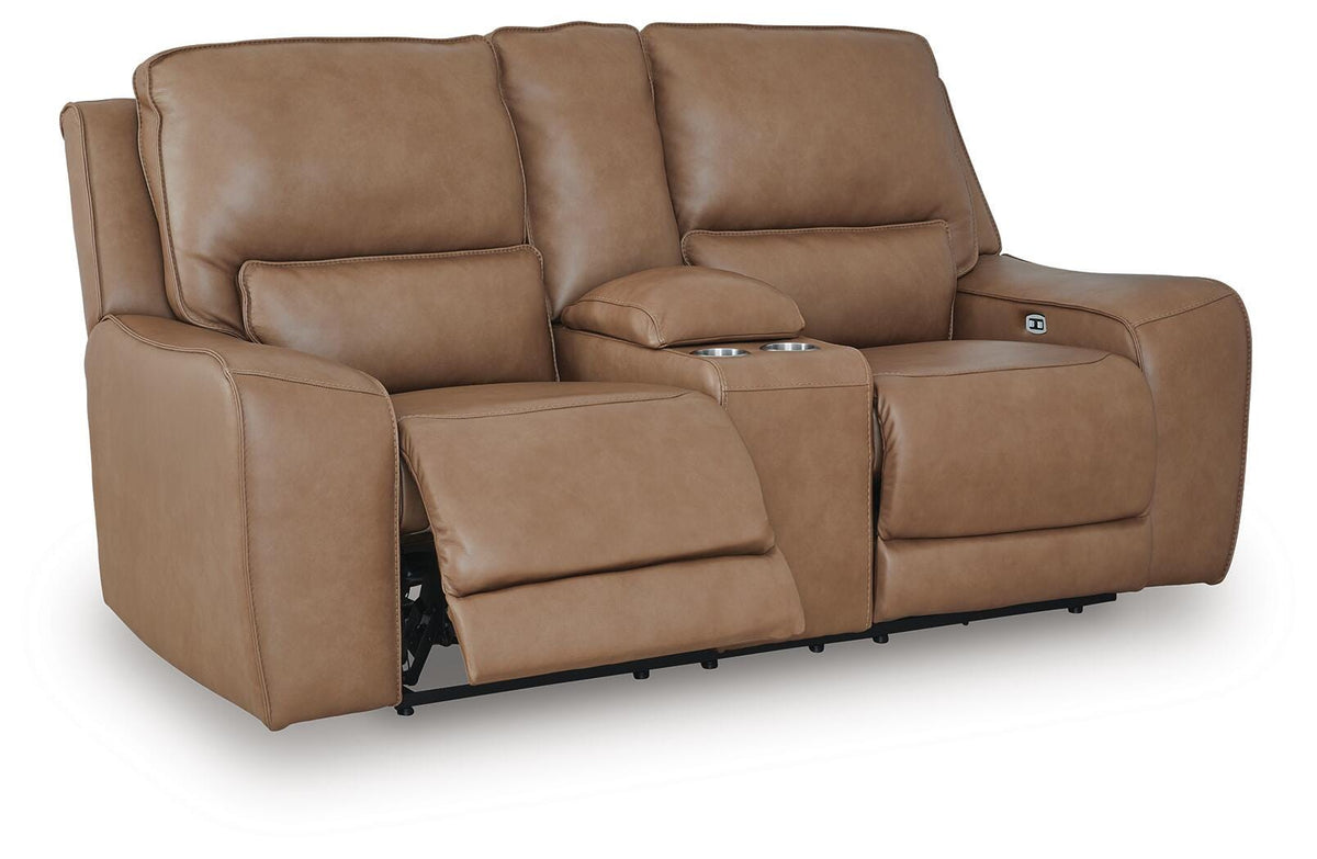 DeepWakes PWR REC Loveseat/CON/ADJ HDRST Leather