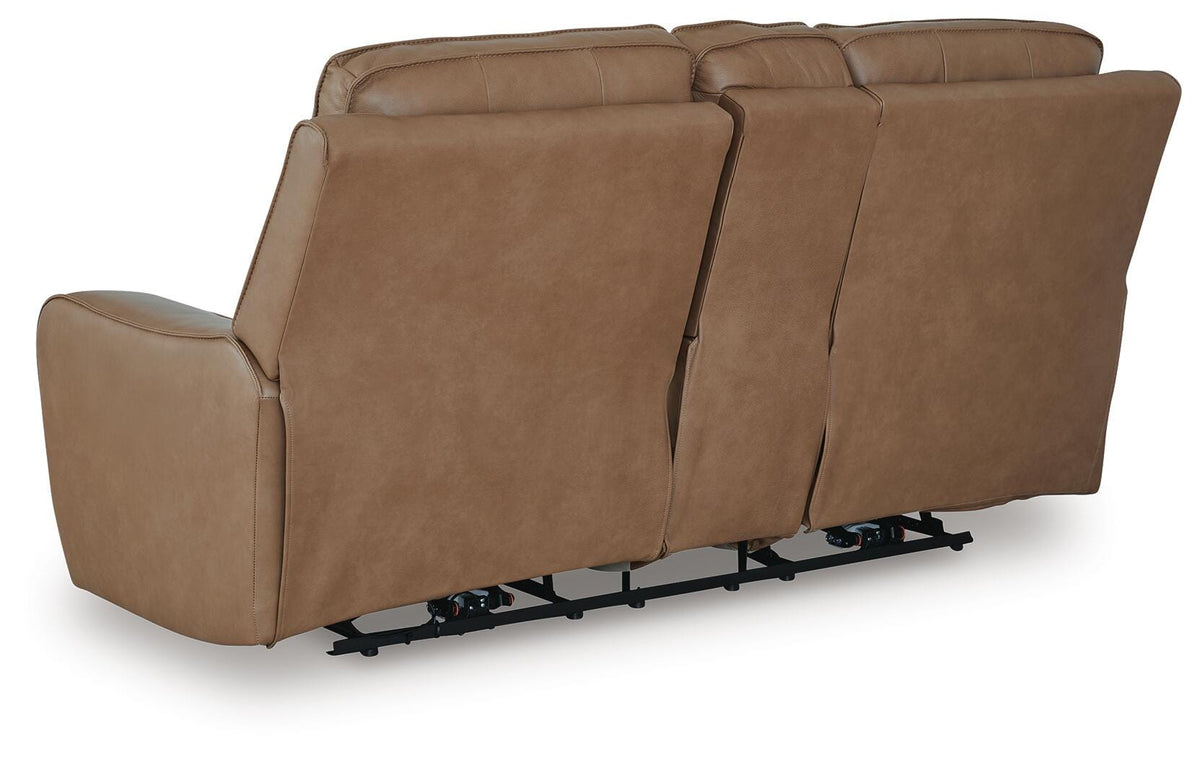 DeepWakes PWR REC Loveseat/CON/ADJ HDRST Leather