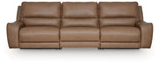 DeepWakes 3-Piece Power Reclining Sectional Leather