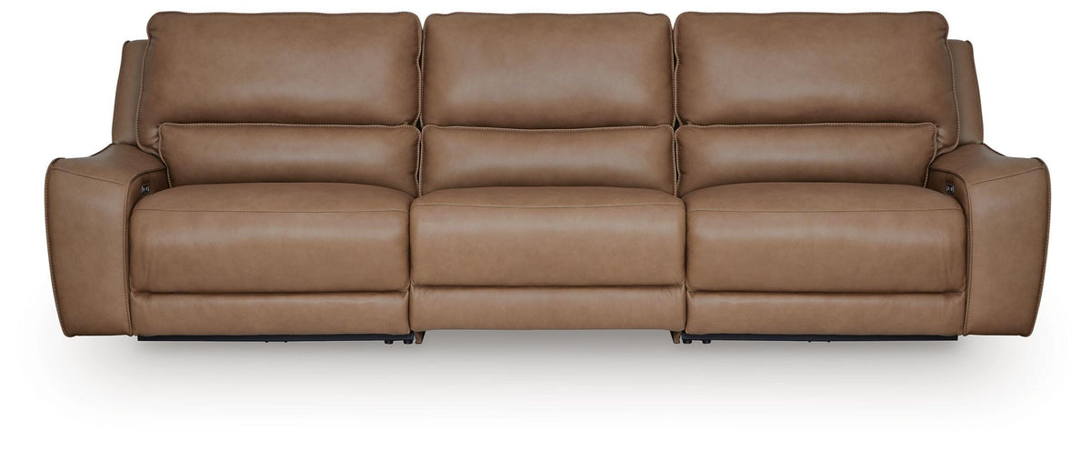 DeepWakes 3-Piece Power Reclining Sectional Leather