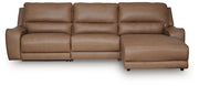 DeepWakes 3-Piece Reclining Sofa Chaise Leather