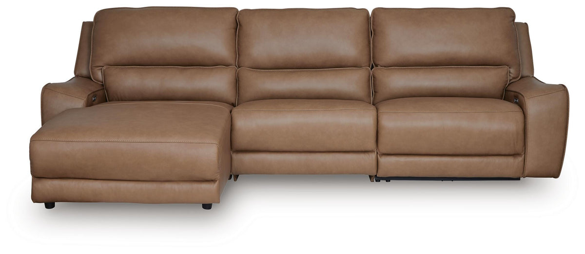 DeepWakes 3-Piece Reclining Sofa Chaise Leather