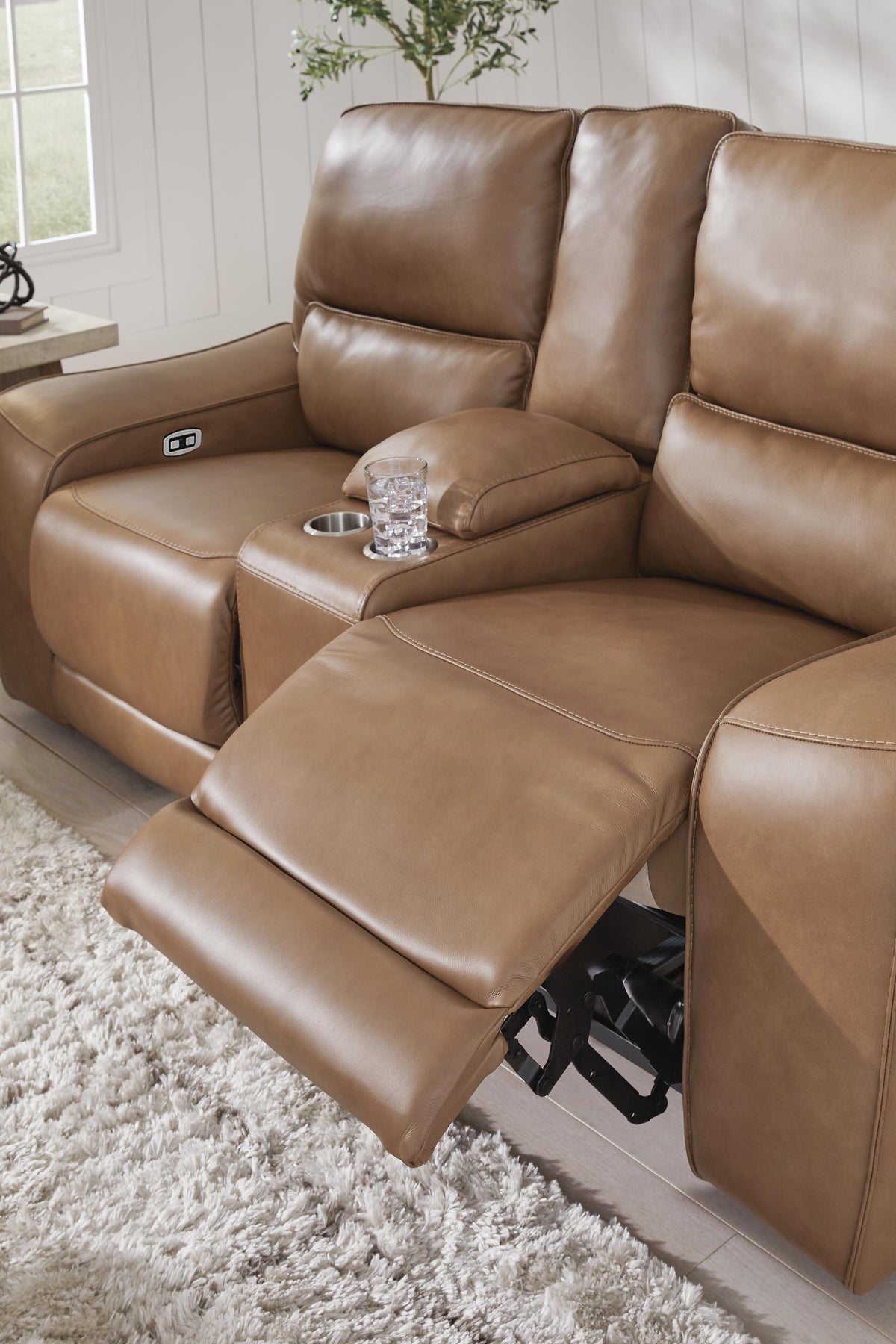 DeepWakes PWR REC Loveseat/CON/ADJ HDRST Leather