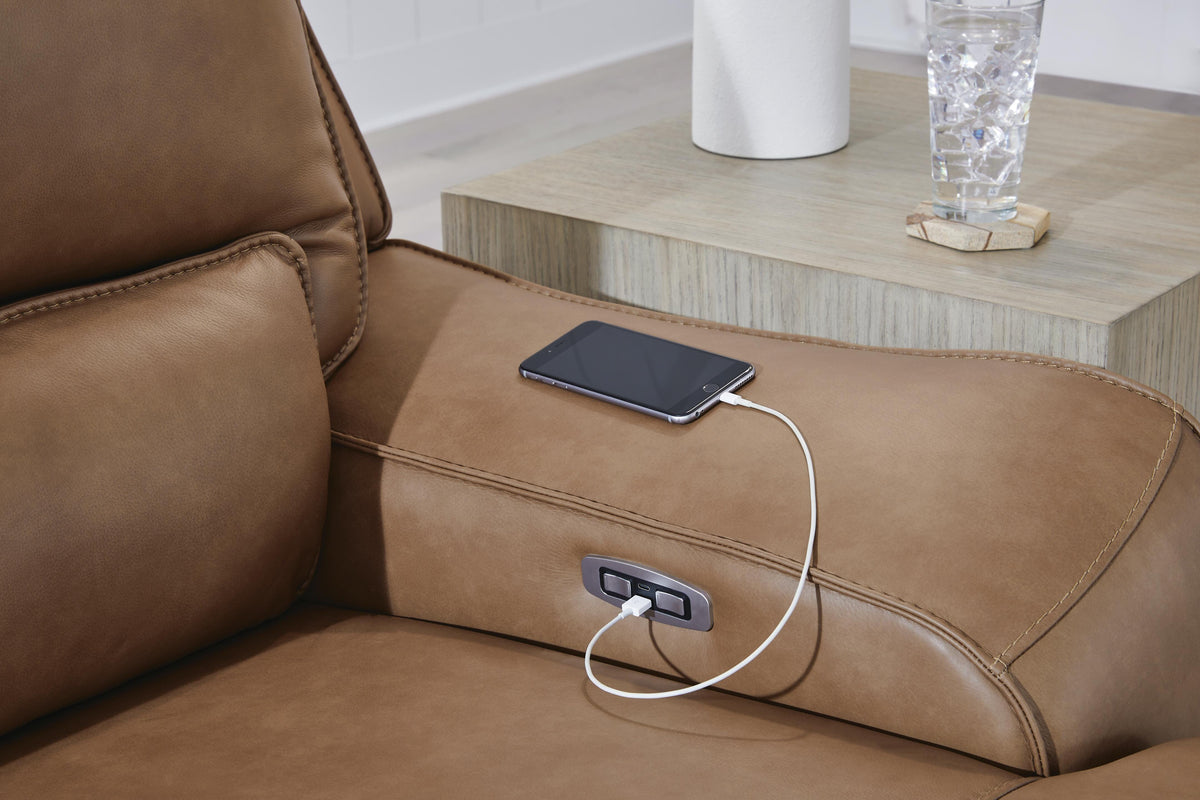 DeepWakes 5-Piece Power Reclining Sectional Leather