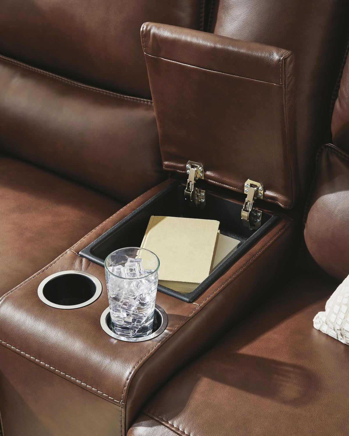 DeepWakes PWR REC Loveseat/CON/ADJ HDRST Leather