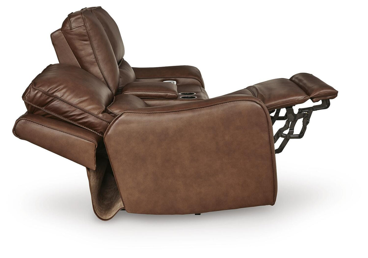 DeepWakes PWR REC Loveseat/CON/ADJ HDRST Leather