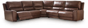 DeepWakes 5-Piece Power Reclining Sectional Leather