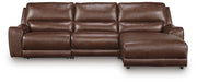 DeepWakes 3-Piece Reclining Sofa Chaise Leather