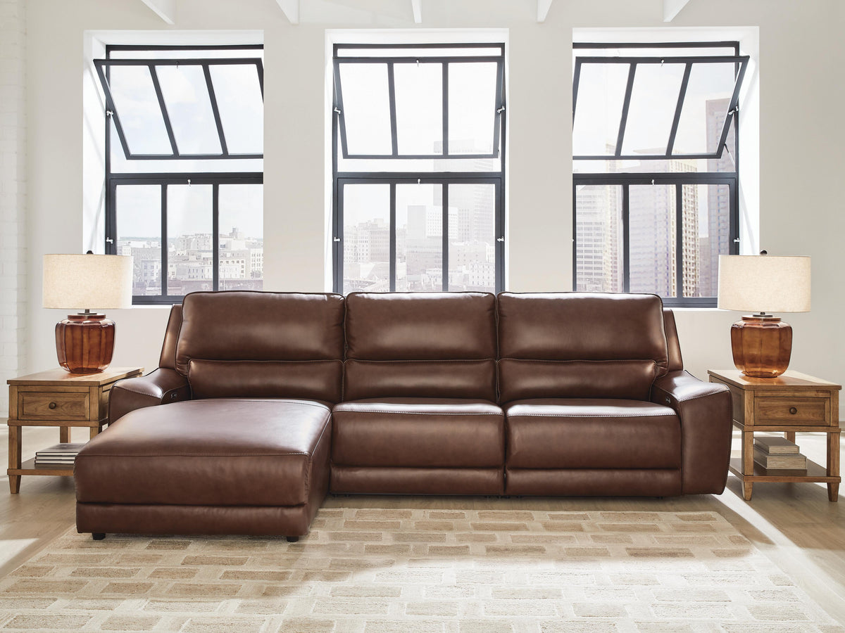DeepWakes 3-Piece Reclining Sofa Chaise Leather