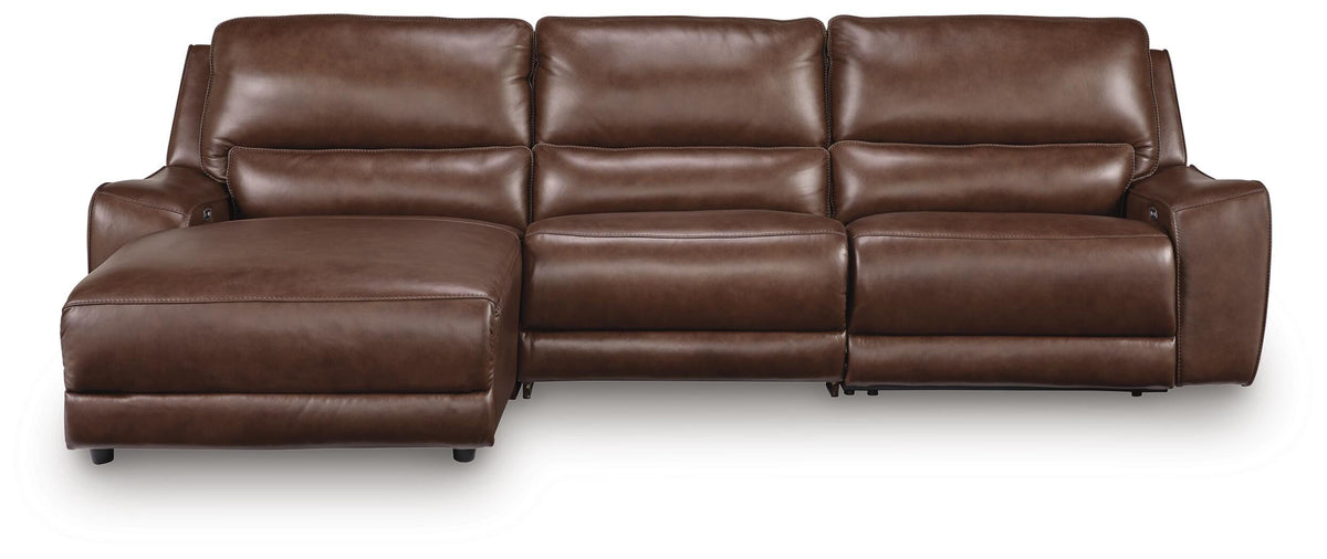 DeepWakes 3-Piece Reclining Sofa Chaise Leather