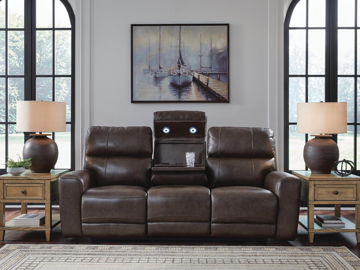 Crossplex PWR REC Sofa with ADJ Headrest Leather