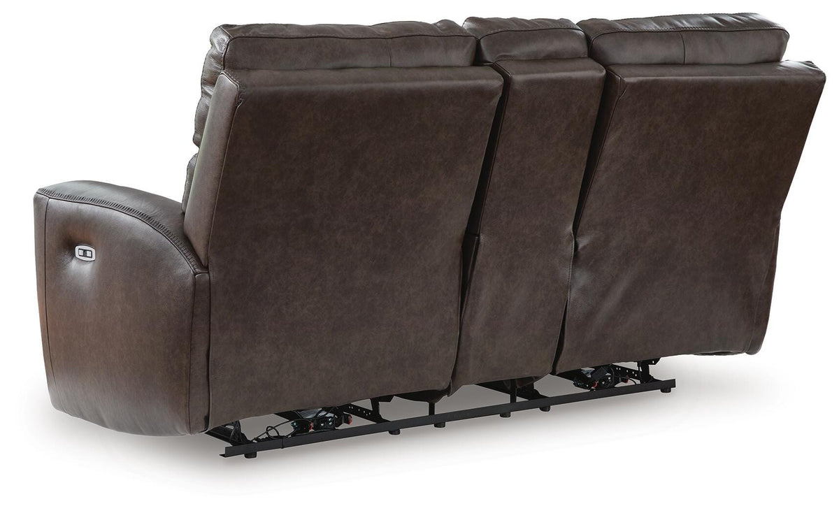Crossplex PWR REC Loveseat/CON/ADJ HDRST Leather