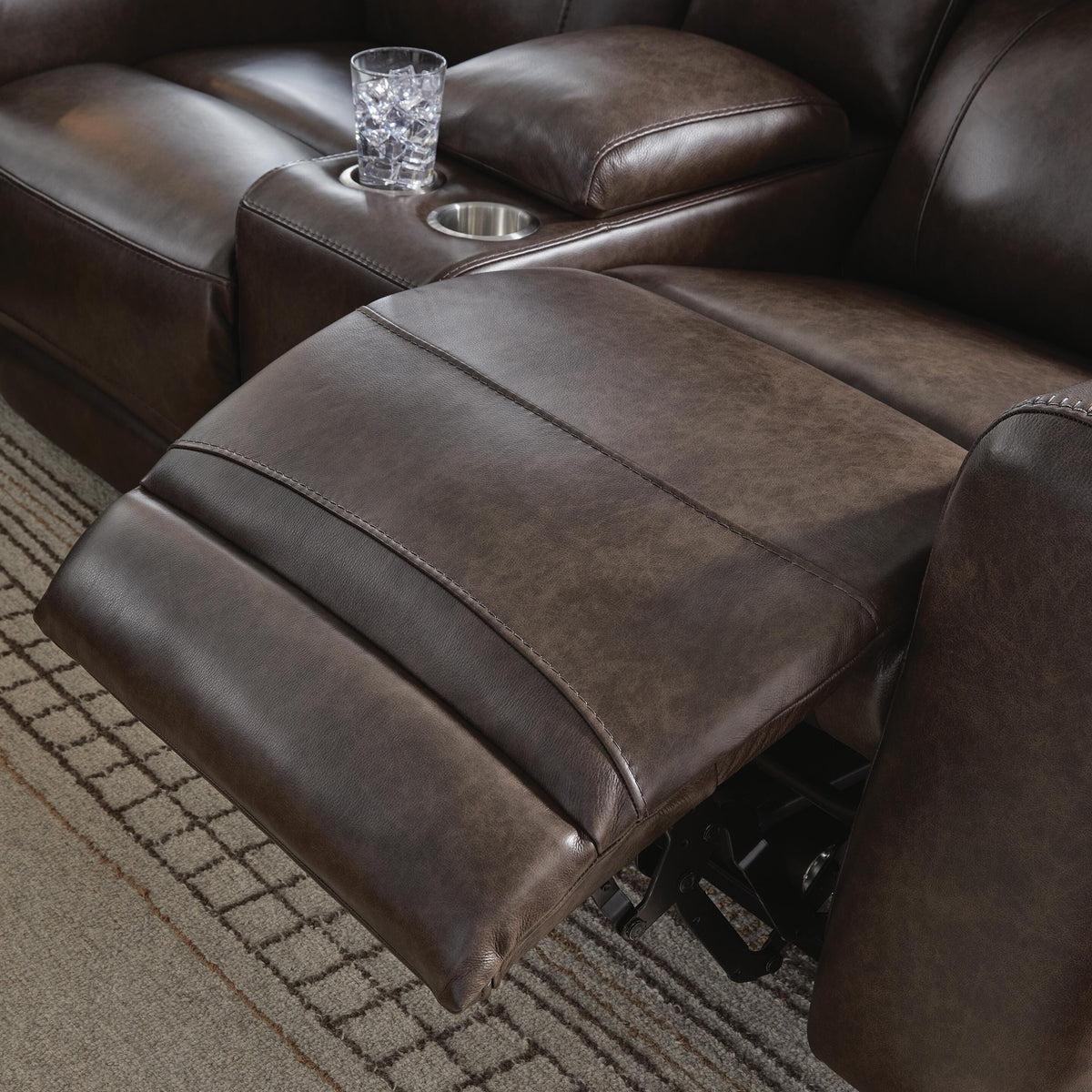 Crossplex PWR REC Loveseat/CON/ADJ HDRST Leather