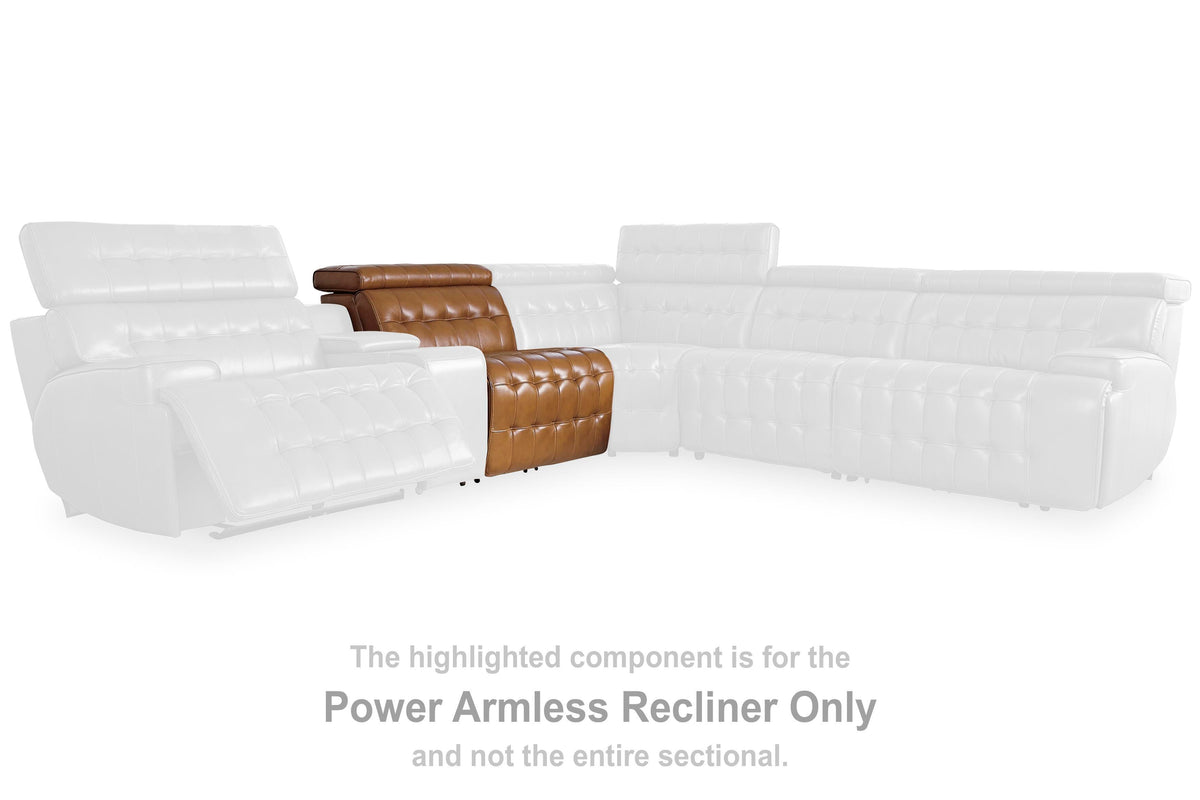 Temmpton PWR Armless REC w/ADJ Headrest Leather