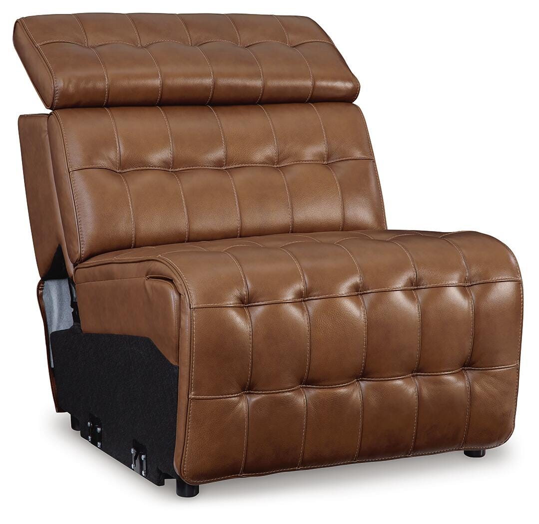 Temmpton Armless Chair/Manual Headrest Leather