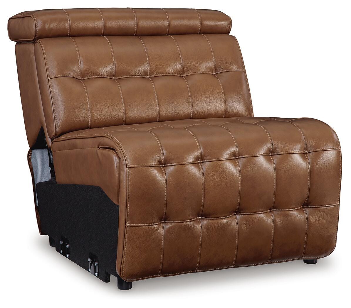 Temmpton Armless Chair/Manual Headrest Leather