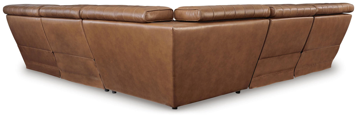 Temmpton 5-Piece Power Reclining Sectional Leather