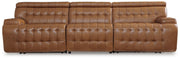 Temmpton 3-Piece Power Reclining Sectional Sofa Leather