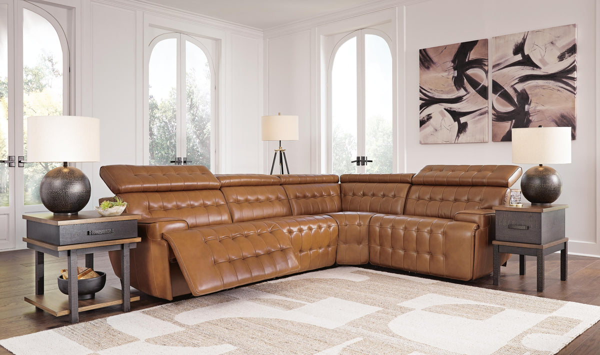 Temmpton 4-Piece Reclining Sectional Leather