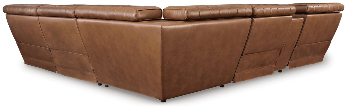 Temmpton 6-Piece Power Reclining Sectional Leather