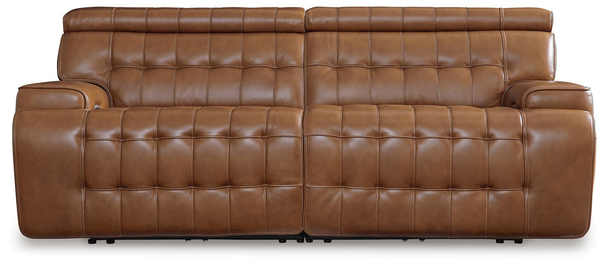 Temmpton 2-Piece Power Reclining Sectional Loveseat Leather