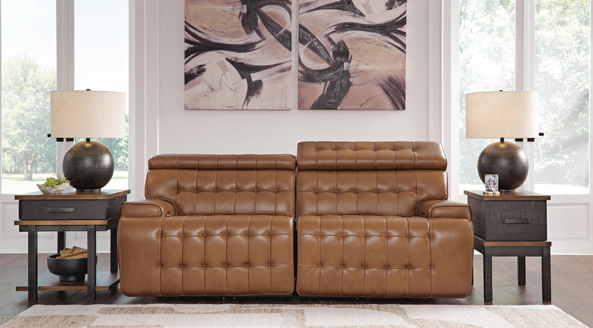 Temmpton 2-Piece Power Reclining Sectional Loveseat Leather