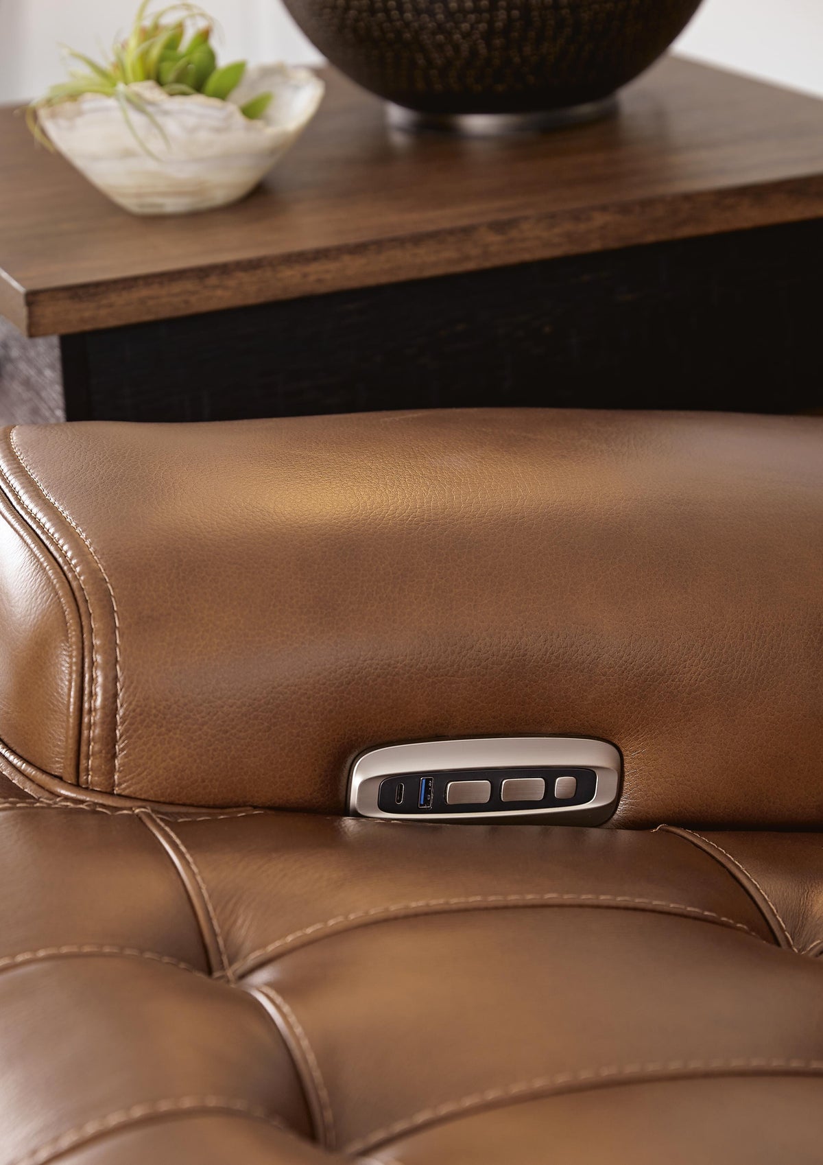 Temmpton 4-Piece Reclining Sectional Leather