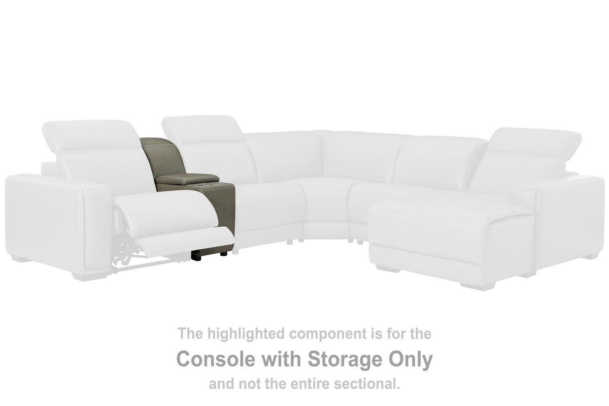 Correze Console with Storage Leather