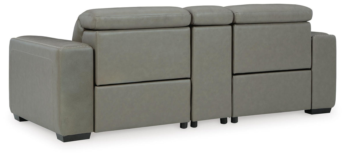 Correze 3-Piece Power Reclining Sectional Loveseat Leather