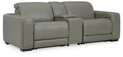 Correze 3-Piece Power Reclining Sectional Loveseat Leather
