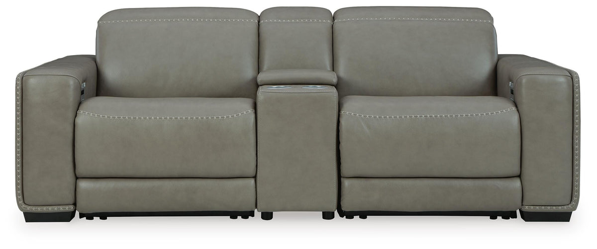 Correze 3-Piece Power Reclining Sectional Loveseat Leather