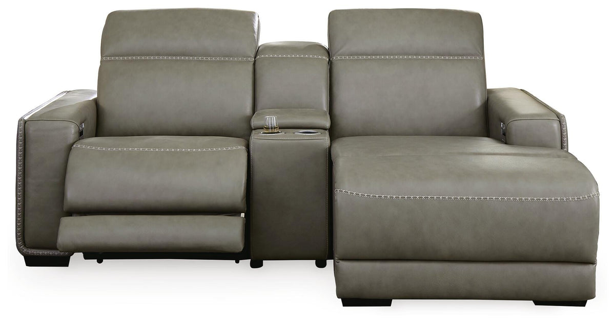 Correze 3-Piece Power Reclining Sectional with Chaise Leather