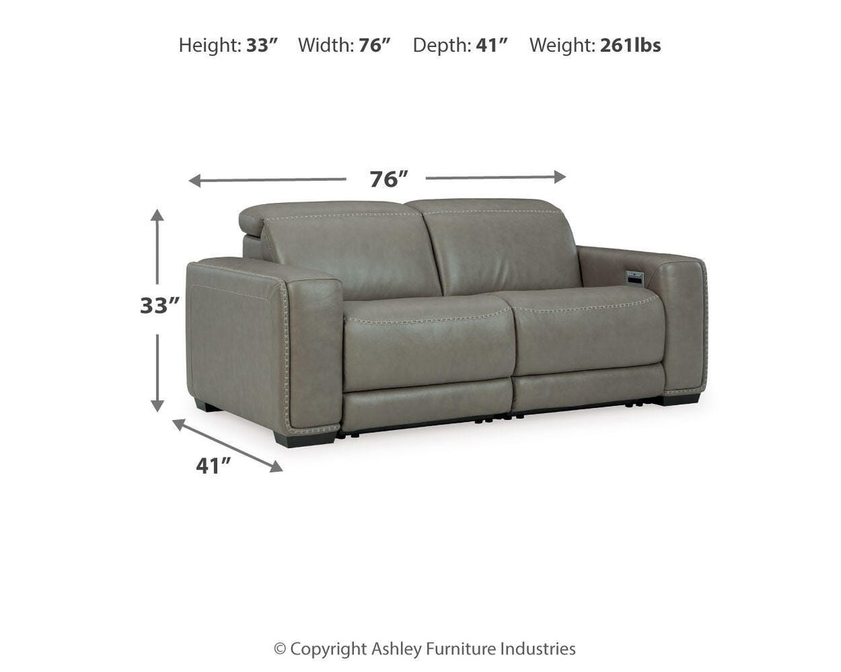 Correze 2-Piece Power Reclining Sectional Leather