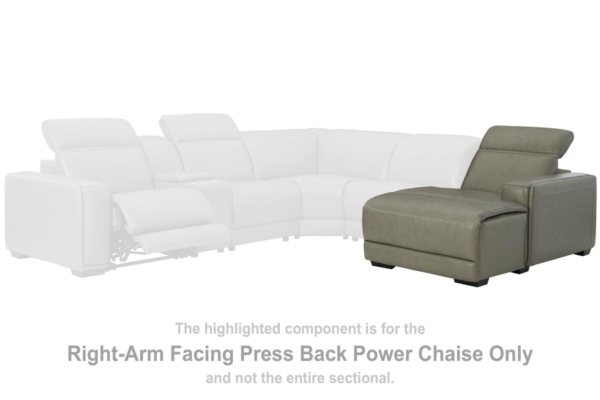 Correze RAF PWR Reclining Back Chaise Leather